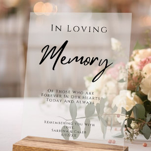 En Mémoire Élegante Table de Mémorial de Mariage