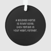 En mémoire - Perte du cheval - Photo/Nom personnal (dos)