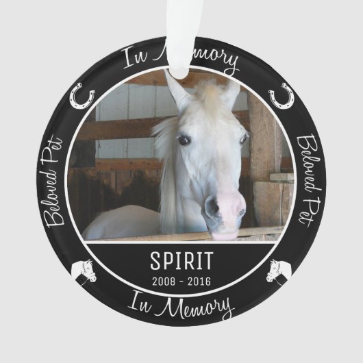 En mémoire - Perte du cheval - Photo/Nom personnal (devant)