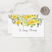 En mémoire Sympathy Memorial Angel carte fleuriste (Devant/Arrière en situation)