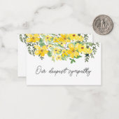 En mémoire Sympathy Memorial Angel carte fleuriste (Devant/Arrière en situation)