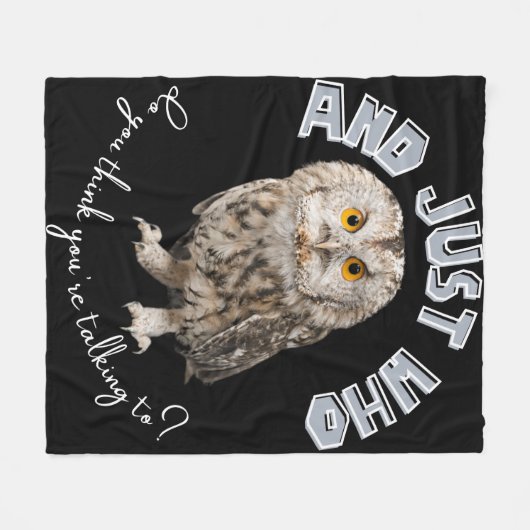 En met wie denk je dat je praat? fleece deken (Voorkant (Horizontaal))