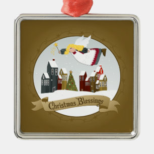 En Métal Ange de Noël Ornement de l'arbre de vacances