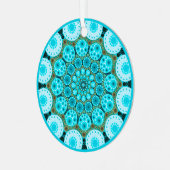 En Métal Décembre Birthstone Turquoise Mandala Ornement (Avant gauche)