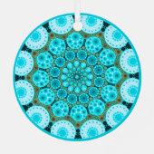 En Métal Décembre Birthstone Turquoise Mandala Ornement (Verso)