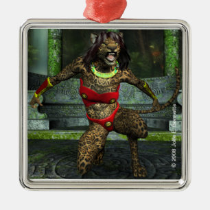 En Métal Défiance Premium Carré Ornement