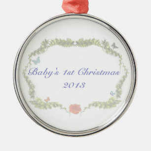 En Métal Ęr ornement 2013 de Noël du bébé