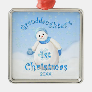 En Métal Ęr ornement de bonhomme de neige de Noël de la