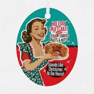 En Métal Fruitcake Lady Ornement