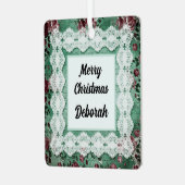 En Métal Joyeux Noël Nom réversible Ornement (Avant gauche)