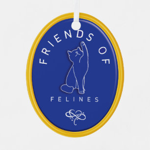 En Métal Les amis personnalisés de Felines Ornement