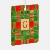 En Métal MAC GREGOR TARTAN Carré métallique Ornement + init (Avant droite)