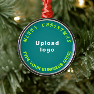 En Métal Noël d'affaires Turquoise Vert rond Ornement
