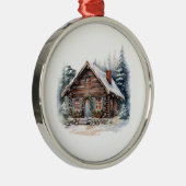 En Métal Ornement Cabine de Noël (Droite)
