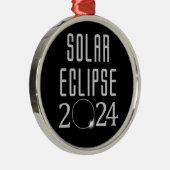 En Métal Ornement commémoratif Solaire Eclipse 2024 (Droite)