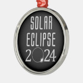 En Métal Ornement commémoratif Solaire Eclipse 2024 (Gauche)