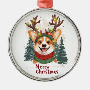 En Métal Ornement Corgi mignon