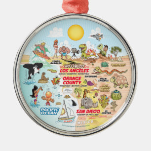 En Métal Ornement de Californie du Sud