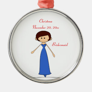 En Métal Ornement de demoiselle d'honneur de caractères de