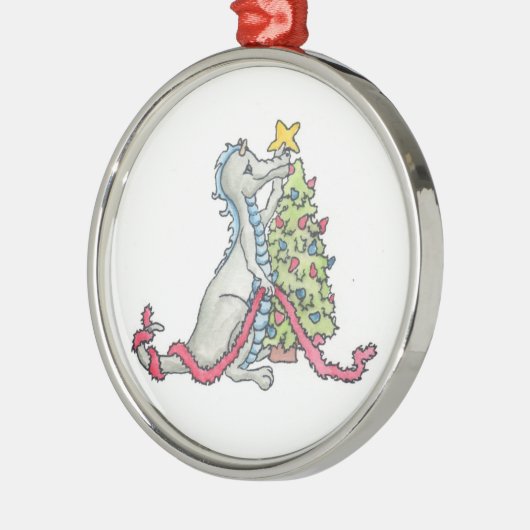 En Métal Ornement de dragon de Noël (Gauche)