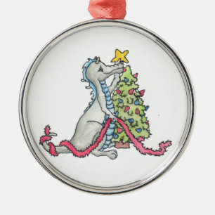 En Métal Ornement de dragon de Noël