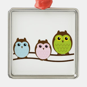 En Métal Ornement de hibou