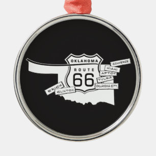 En Métal ornement de l'Oklahoma de l'itinéraire 66