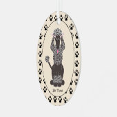 En Métal Ornement de poodle noir standard (Avant gauche)