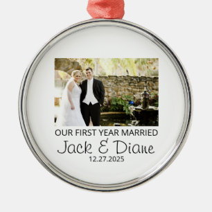 En Métal Ornement de première année de mariage - Ornement d