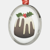 En Métal Ornement de pudding de Noël (Gauche)