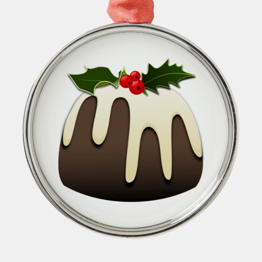 En Métal Ornement de pudding de Noël (Devant)