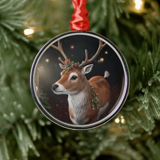 En Métal Ornement de rennes de Noël (Arbre)