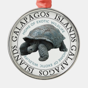 En Métal Ornement de tortue des îles Galapagos