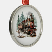 En Métal Ornement de train de Noël (Droite)