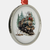 En Métal Ornement de train de Noël (Droite)