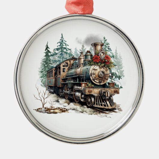 En Métal Ornement de train de Noël (Devant)