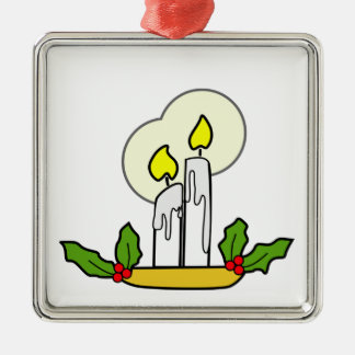 En Métal Ornement des bougies de Noël