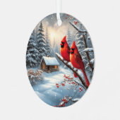 En Métal Ornement des Cardinaux rouges (Avant gauche)