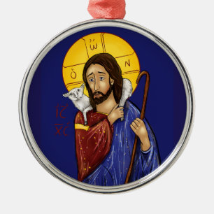 En Métal Ornement d'icône du Christ