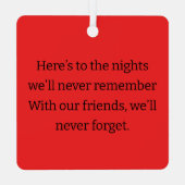 En Métal Ornement d'orignal de vacances (Verso)