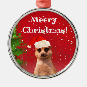 En Métal Ornement drôle de Noël de Noël de Meerkat Meery