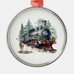 En Métal Ornement du train de Noël