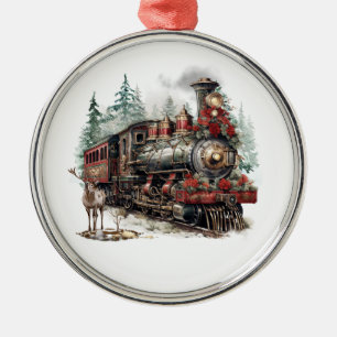 En Métal Ornement du train de Noël