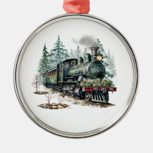 En Métal Ornement du train de Noël