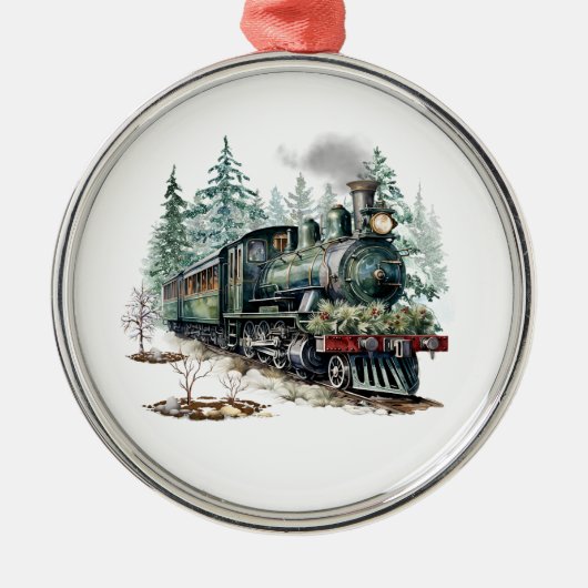 En Métal Ornement du train de Noël (Devant)