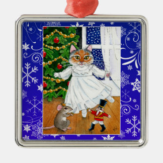 En Métal Ornement mignon de neige de ballet de casse-noix
