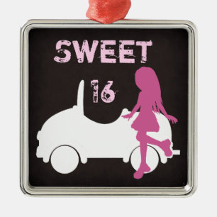 En Métal Ornement moderne Sweet 16 Silhouette