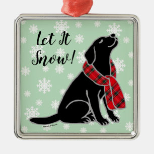 En Métal Ornement noir d'écharpe de tartan de Labrador
