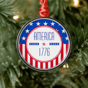 En Métal Ornement patriotique américain de 1776