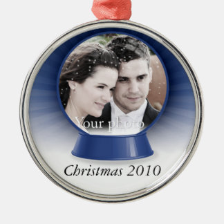 En Métal ornement personnalisable de snowglobe